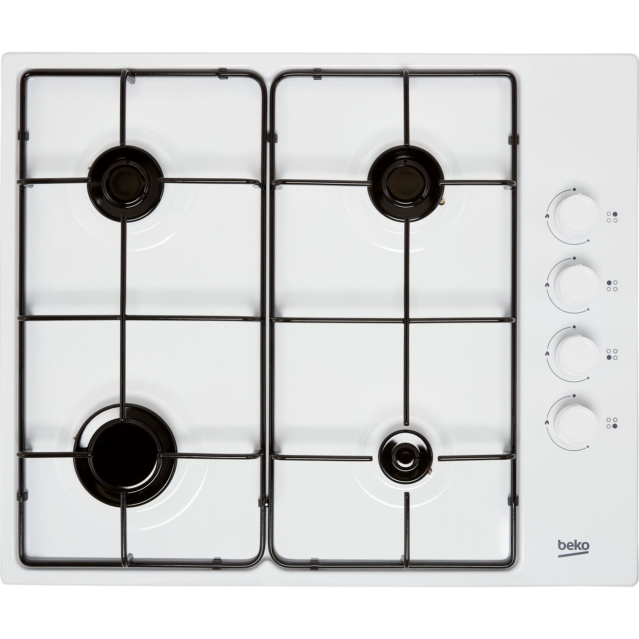 Beko HIBG64120SW 61cm Gas Hob - White